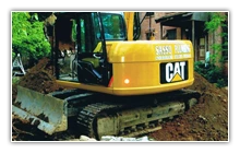 Sasso excavator on a job site